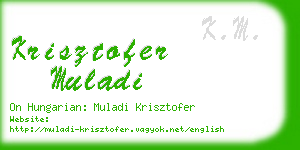 krisztofer muladi business card